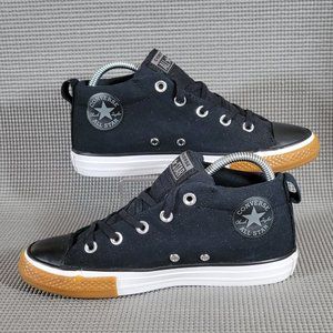 Converse Chuck Taylor All Star Street Mid Black/White/Gum Sneakers - Size 4